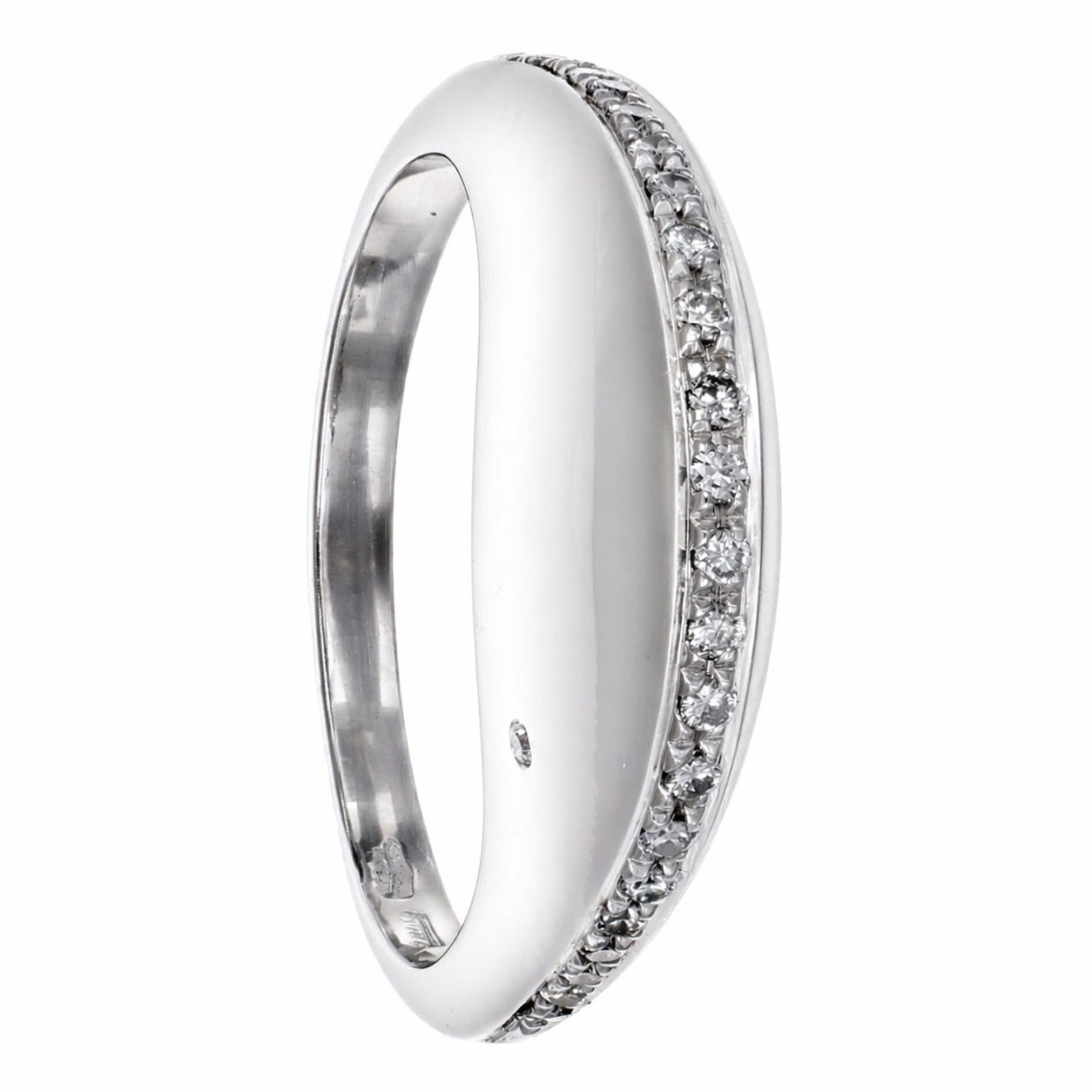 Anello - 18 carati Oro bianco - 0.24ct. tw. Diamante (Naturale)