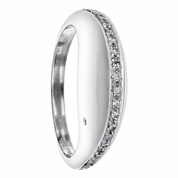 Anello - 18 carati Oro bianco - 0.24ct. tw. Diamante (Naturale)