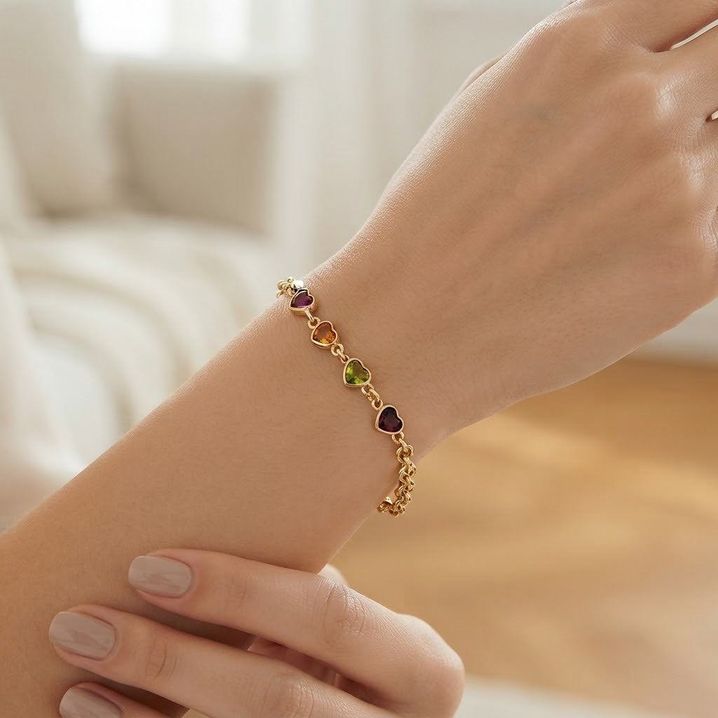 Bracciale - 18 carati Oro giallo - 3.00ct. tw. Tormalina - Handmade - Made in Italy