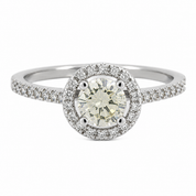 Anello - 14 carati Oro bianco - 0.69ct. tw. Diamante (Naturale) - Made in Italy - HandMade