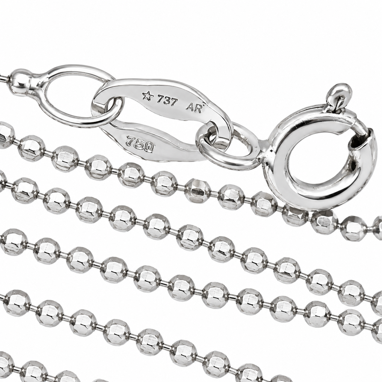 Collana con ciondolo - 18 carati Oro bianco - 0.01ct. tw. Diamante (Naturale) - Made in Italy - Handmade