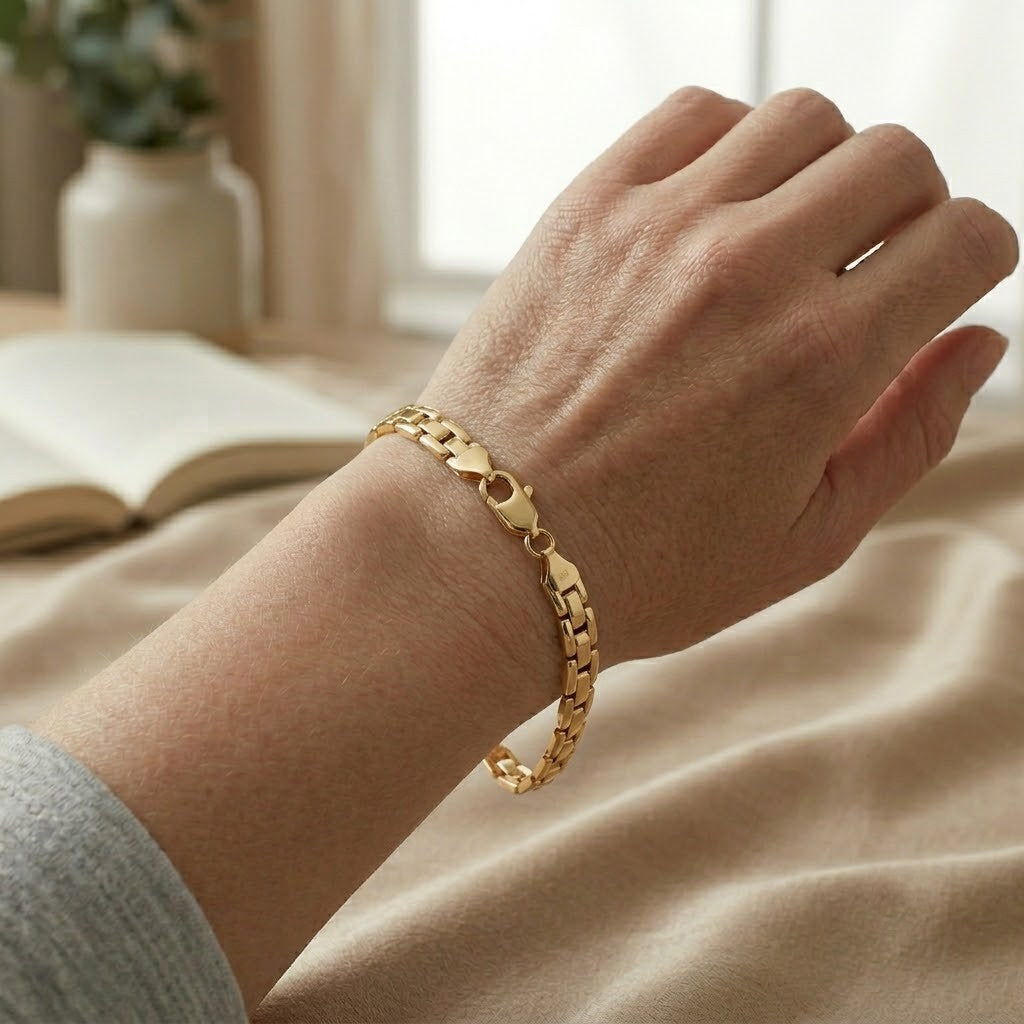 Bracciale - 18 carati Oro giallo - Made in Italy -Handmade