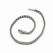 Bracciale - 18 carati Oro bianco Onice - Diamante - Made in Italy - Handmade