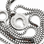 Collana con ciondolo - 18 carati Oro bianco - 0.35ct. tw. Diamante (Naturale) - Diamante - Made in Italy - Handmade
