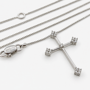 Collana con ciondolo - 18 carati Oro bianco - 0.35ct. tw. Diamante (Naturale) - Diamante - Made in Italy - Handmade
