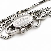 Collana con ciondolo - 18 carati Oro bianco - 0.35ct. tw. Diamante (Naturale) - Diamante - Made in Italy - Handmade