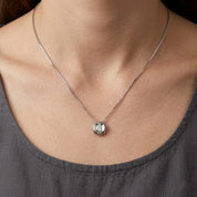 Collana con ciondolo - 18 carati Oro bianco - 0.10ct. tw. Diamante (Naturale)