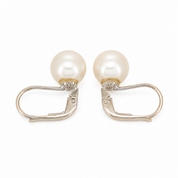 Orecchini - 18 carati Oro bianco - Perla - Made in Italy - Handmade