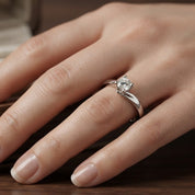 Anello - 18 carati Oro bianco - 0.21ct. tw. Diamante (Naturale) - Made in Italy - Handmade