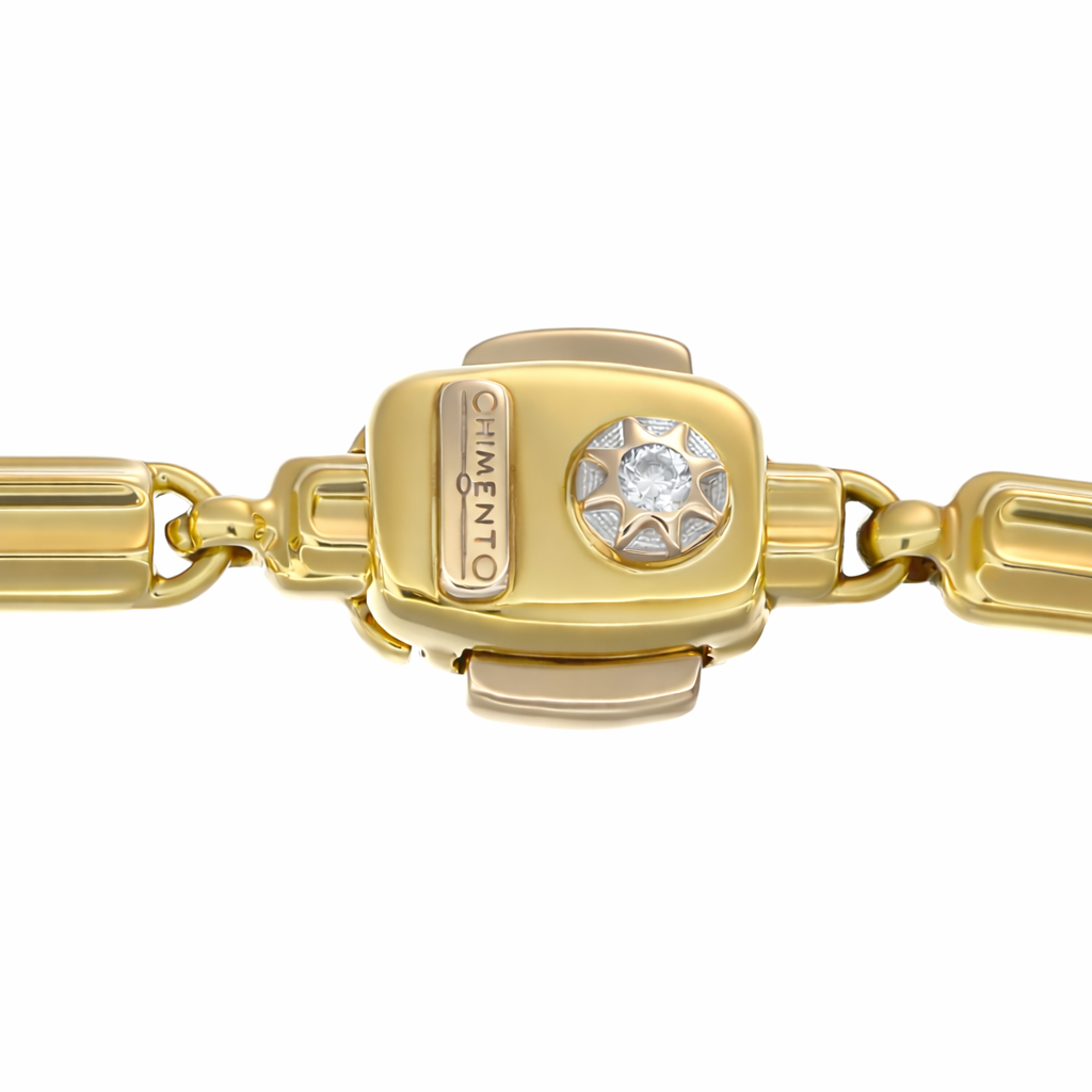 Collana - 18 carati Oro giallo, Oro bianco - 0.02ct. tw. Diamante (Naturale)