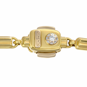 Collana - 18 carati Oro giallo, Oro bianco - 0.02ct. tw. Diamante (Naturale)
