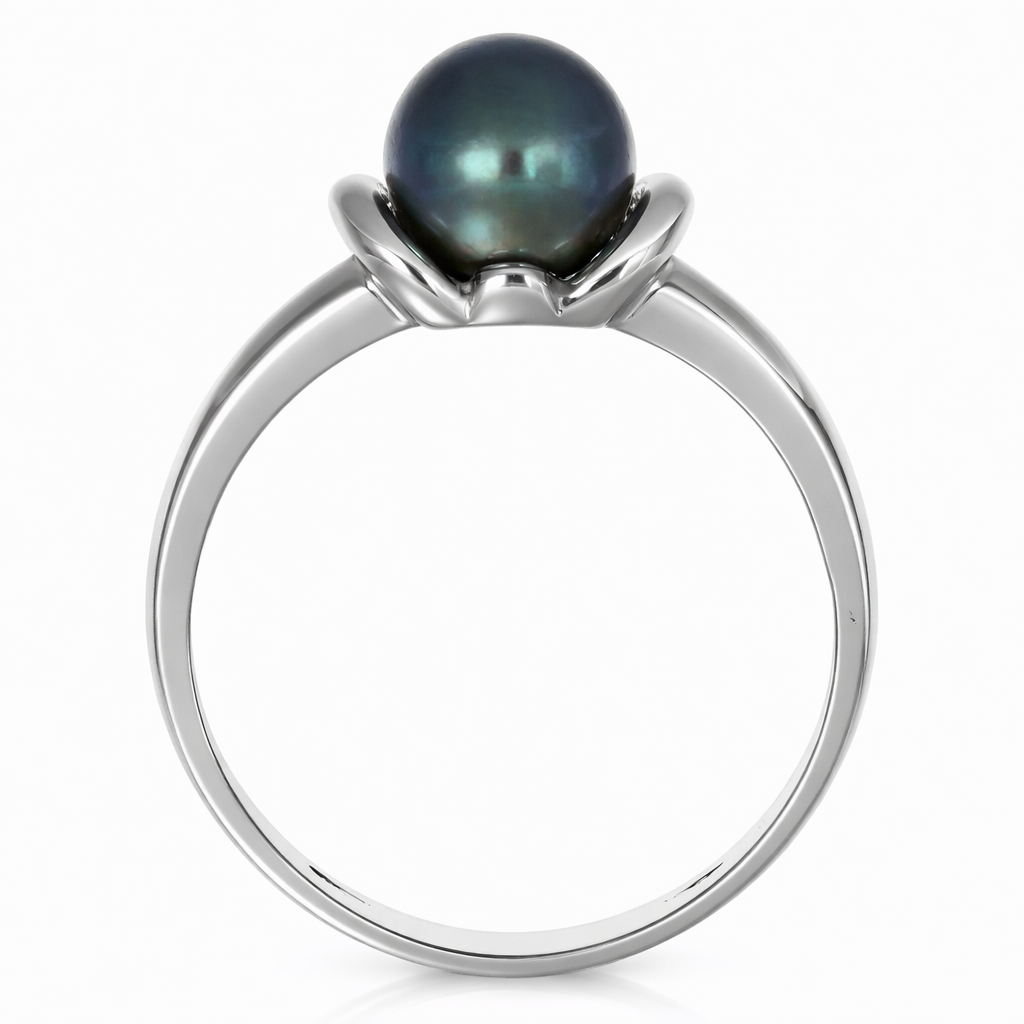 Anello - 18 carati Oro bianco Perla