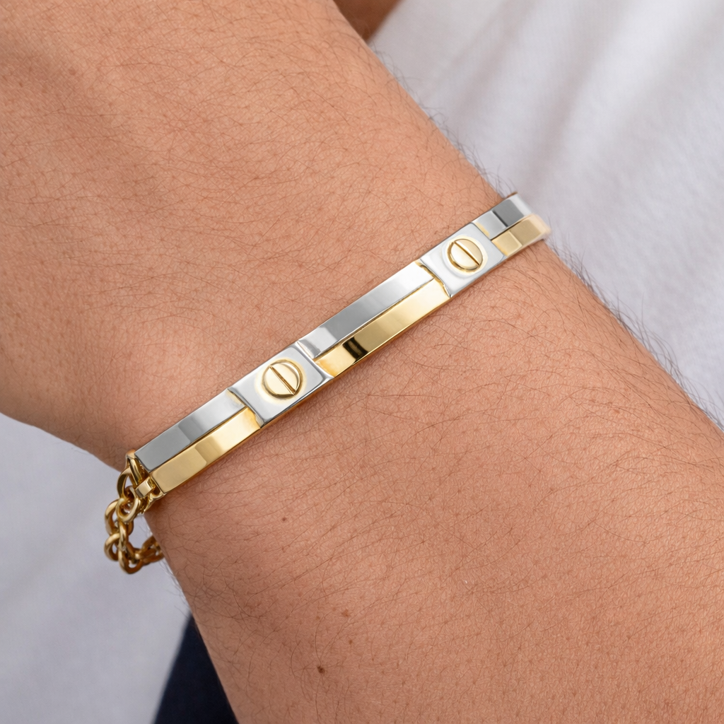 Bracciale - 18 carati Oro giallo, Oro bianco