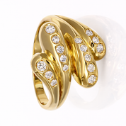Anello - 18 carati Oro giallo - 0.49ct. tw. Diamante (Naturale)