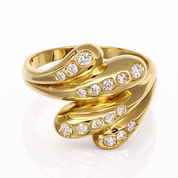 Anello - 18 carati Oro giallo - 0.49ct. tw. Diamante (Naturale)