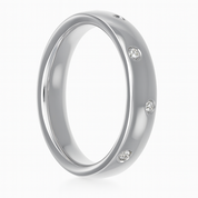 Anello - 18 carati Oro bianco - 0.10ct. tw. Diamante (Naturale)