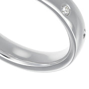 Anello - 18 carati Oro bianco - 0.10ct. tw. Diamante (Naturale)