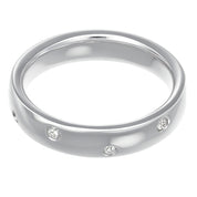 Anello - 18 carati Oro bianco - 0.10ct. tw. Diamante (Naturale)