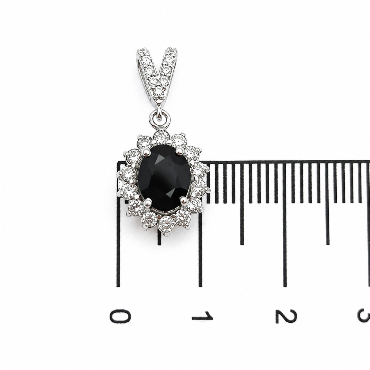 Ciondolo - 18 carati Oro bianco - 1.82ct. tw. Zaffiro - Diamante - Handmade - Made in Italy
