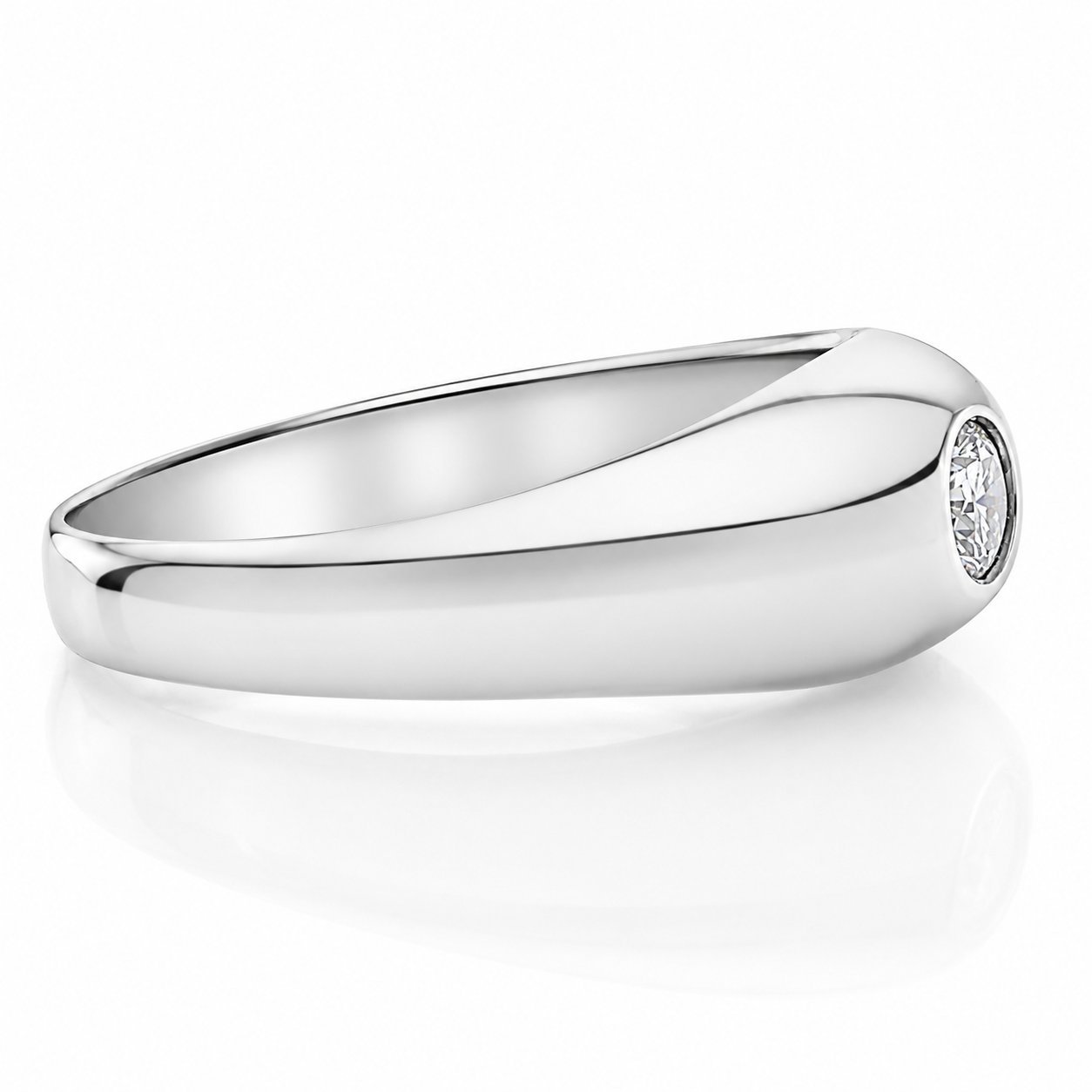 Anello - 18 carati Oro bianco - 0.23ct. tw. Diamante (Naturale) - Made in Italy - Handmade