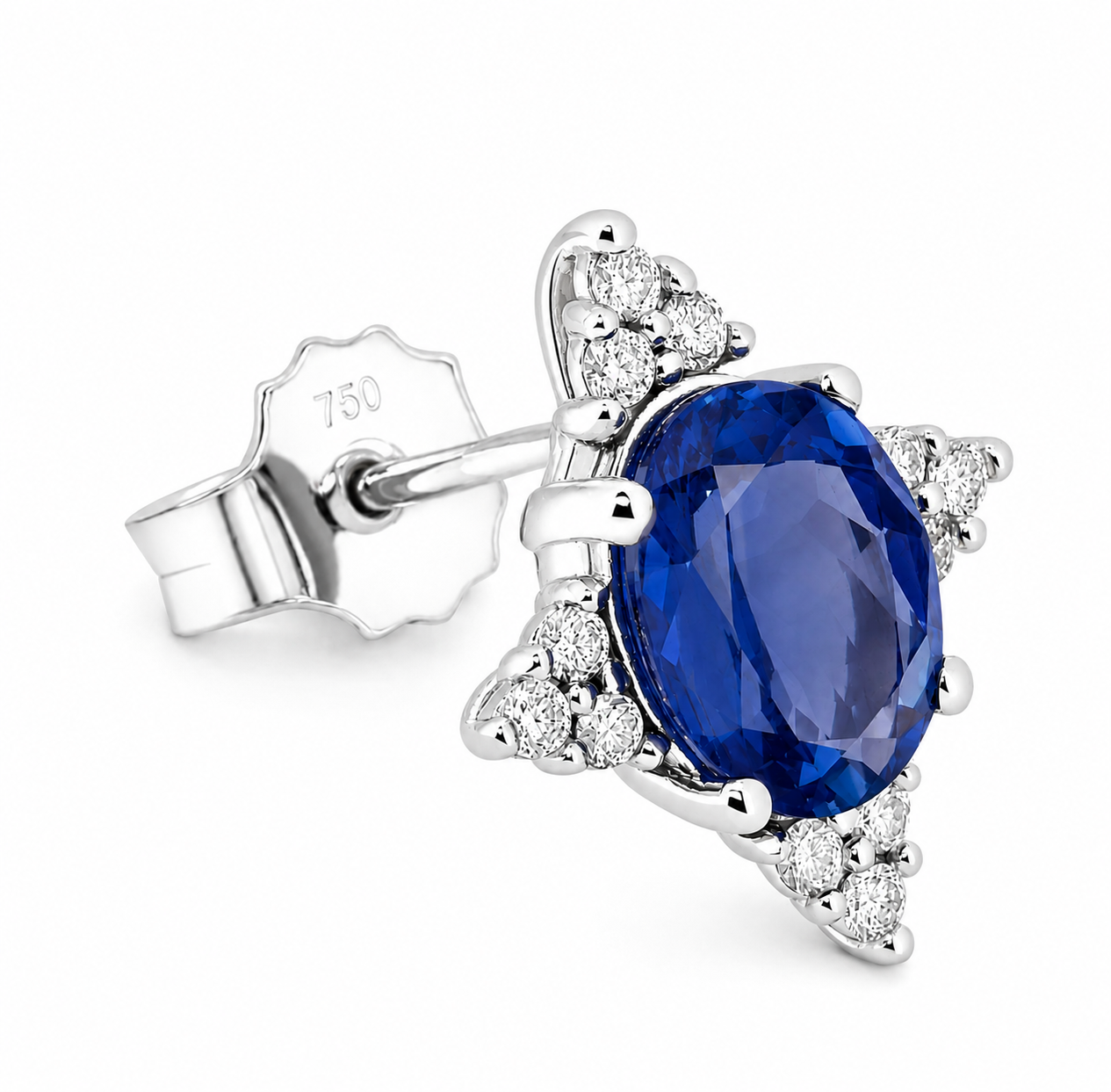 Orecchini - 18 carati Oro bianco - 2.84ct. tw. Tanzanite - Diamante - Made in Italy - Handmade
