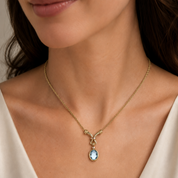 Collana con ciondolo - 18 carati Oro giallo, Oro rosa - 4.50ct. tw. Topazio - Made in Italy - Handmade