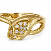 Anello - 18 carati Oro giallo - 0.09ct. tw. Diamante (Naturale)