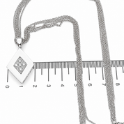 Collana con ciondolo - 18 carati Oro bianco - 0.30ct. tw. Diamante (Naturale)