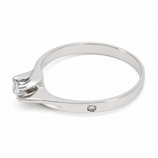 Anello - 18 carati Oro bianco - 0.11ct. tw. Diamante (Naturale) - Made in Italy - Etarné