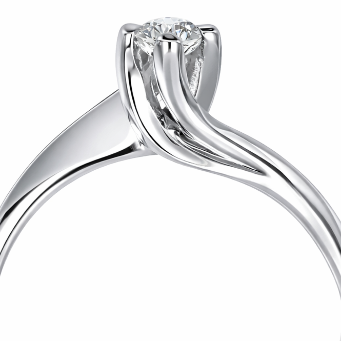 Anello - 18 carati Oro bianco - 0.17ct. tw. Diamante (Naturale)