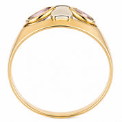 Anello - 18 carati Oro giallo, Oro bianco - 0.20ct. tw. Rubino