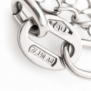 Collana con ciondolo - 18 carati Oro bianco - 0.02ct. tw. Diamante (Naturale) - Made in Italy - Handmade
