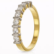 Anello - 18 carati Oro bianco, Oro giallo - 0.98ct. tw. Diamante (Naturale)