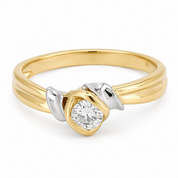 Anello - 18 carati Oro bianco - 0.21ct. tw. Diamante (Naturale) - Made in Italy - Handmade