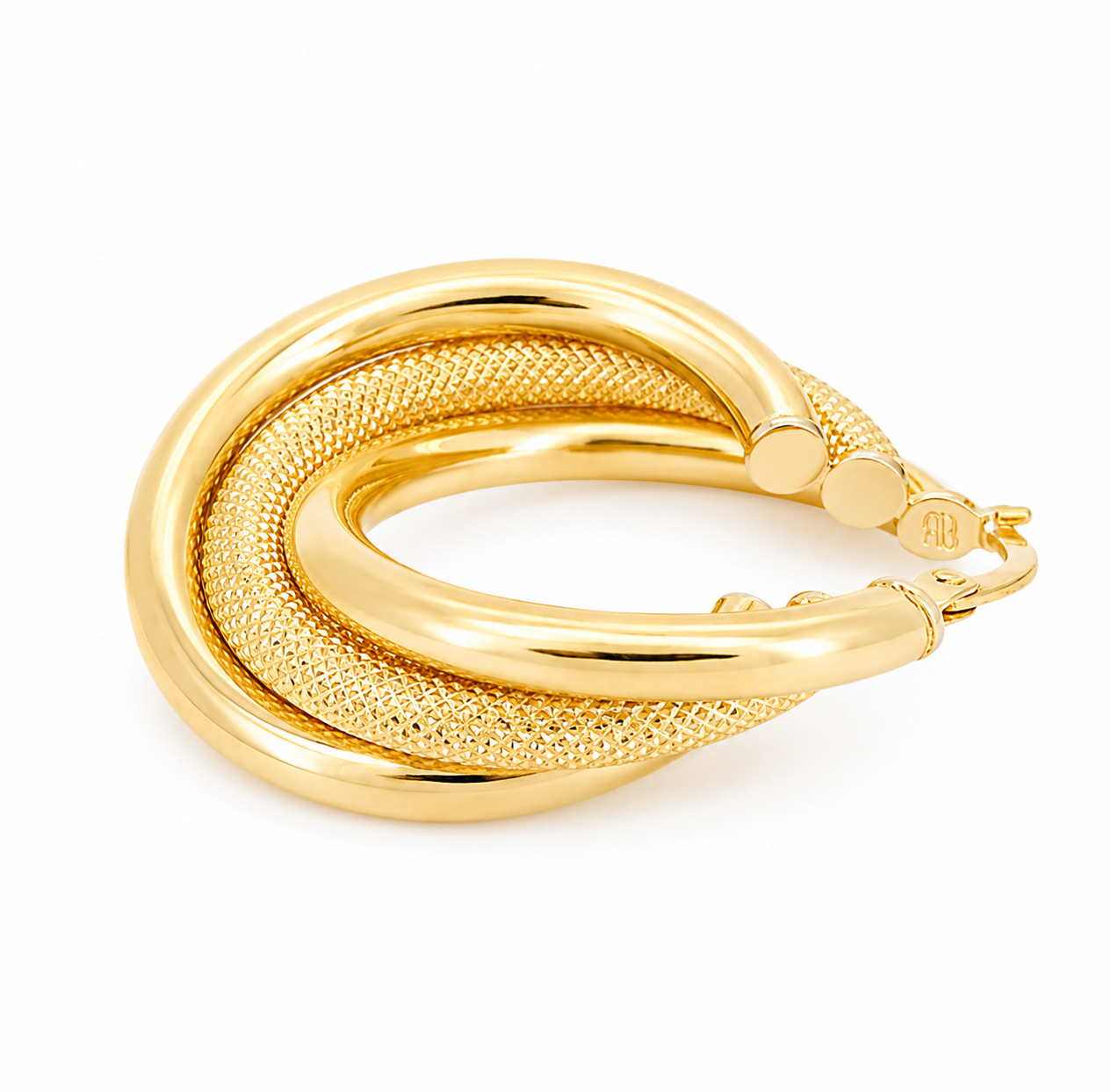 Orecchini - 18 carati Oro giallo - Made in Italy - Handmade
