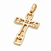 Ciondolo - 18 carati Oro giallo - 0.01ct. tw. Diamante (Naturale) - Made in Italy - Handmade