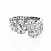 Anello - 18 carati Oro bianco - 2.32ct. tw. Diamante (Naturale)