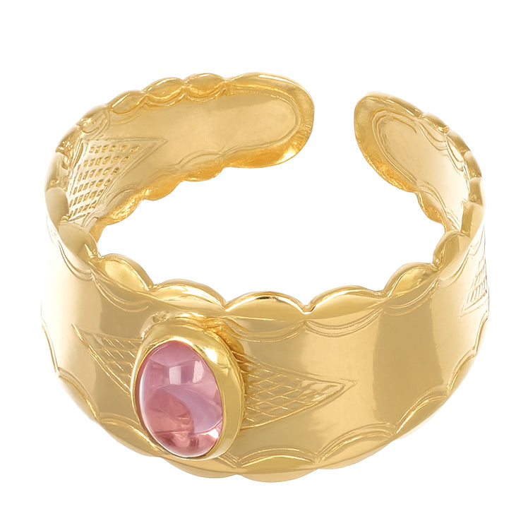 Anello - 18 carati Oro giallo - 0.30ct. tw. Topazio