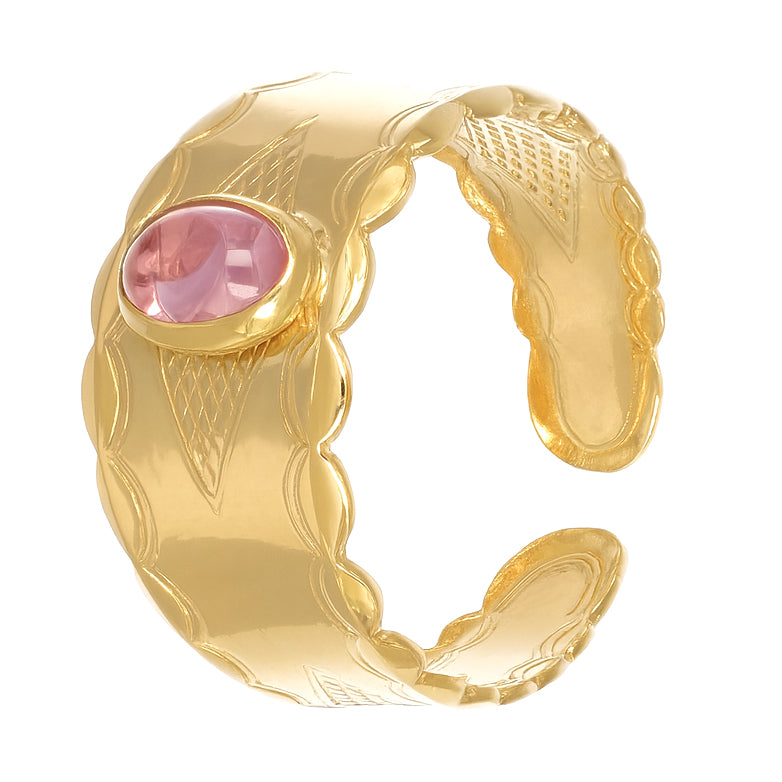 Anello - 18 carati Oro giallo - 0.30ct. tw. Topazio