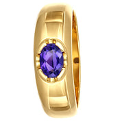 Anello - 18 carati Oro giallo - 0.50ct. tw. Ametista