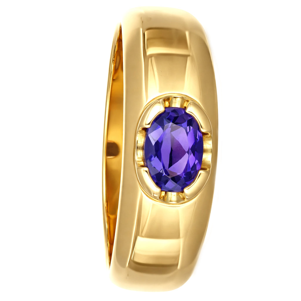 Anello - 18 carati Oro giallo - 0.50ct. tw. Ametista