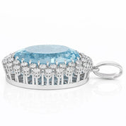 Ciondolo - 18 carati Oro bianco - 47.50ct. tw. Quarzo - Diamante