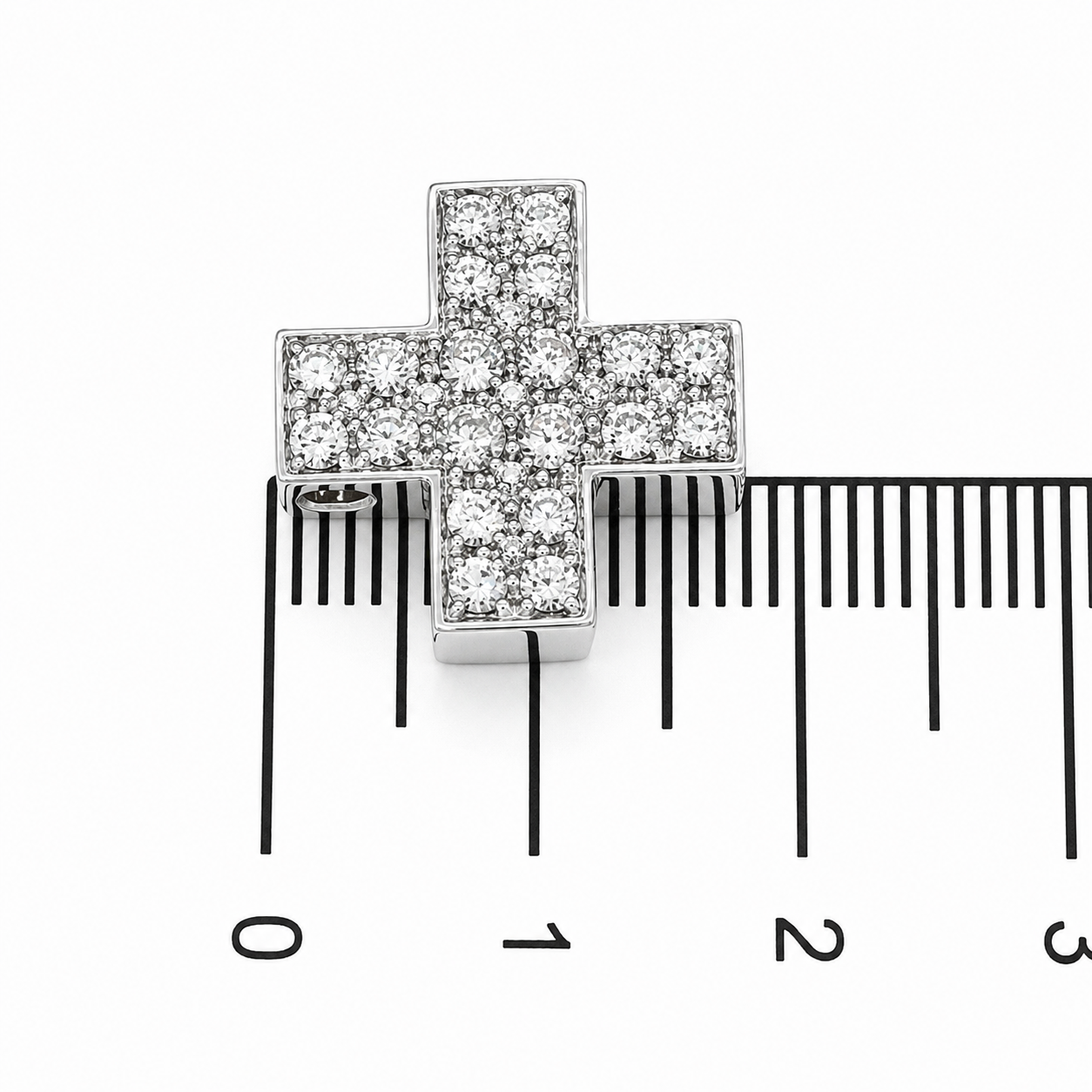 Ciondolo - 18 carati Oro bianco - 0.90ct. tw. Diamante (Naturale) - Made in Italy - Handmade