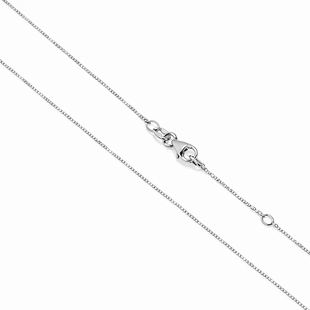 Collana con ciondolo - 18 carati Oro bianco Diamante (Naturale)