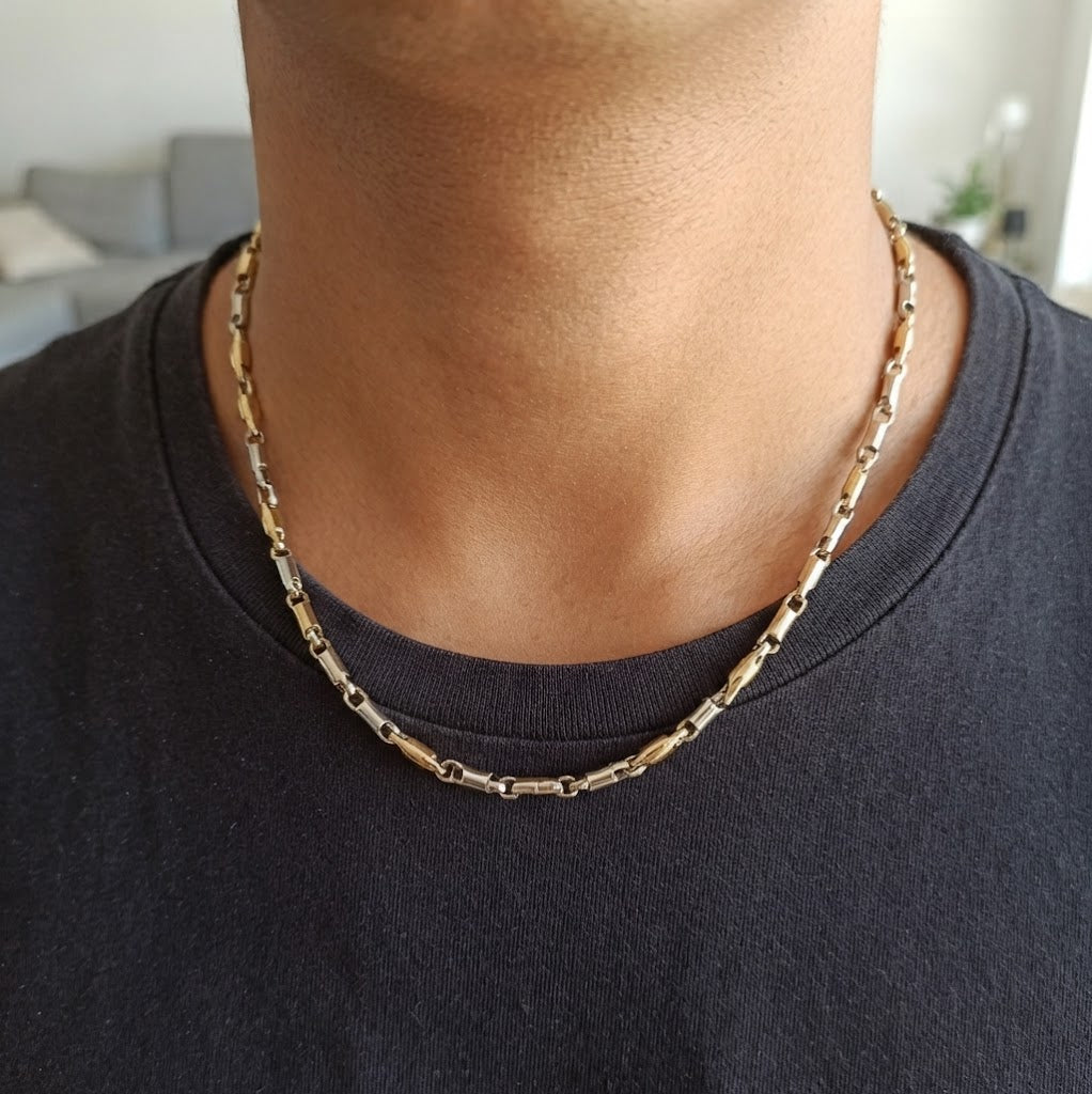 Collana - 18 carati Oro giallo, Oro bianco - Made in Italy - Handmade