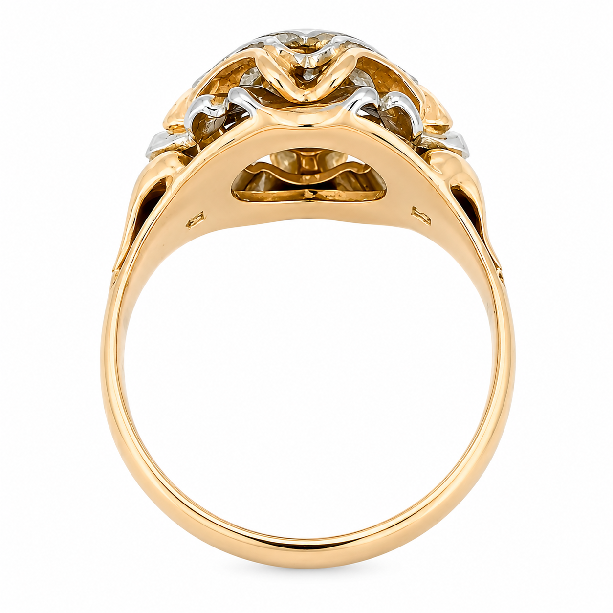 Anello - 18 carati Oro bianco, Oro giallo - 0.25ct. tw. Diamante (Naturale)
