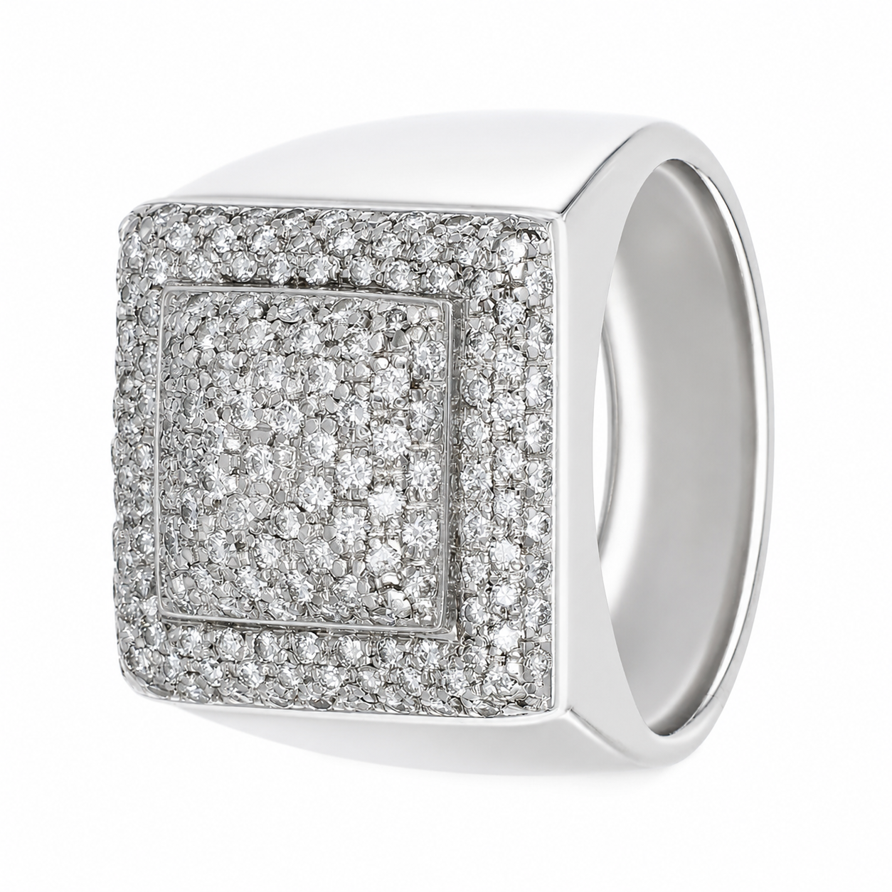 Anello - 18 carati Oro bianco - 1.08ct. tw. Diamante (Naturale) - Made in Italy - Handmade