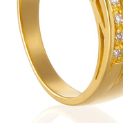 Anello - 18 carati Oro giallo, Zaffiro - Rubini - Diamanti - - 0.63ct. tw.