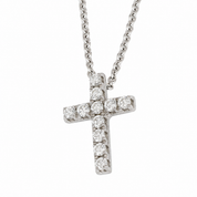 Collana con ciondolo - 18 carati Oro bianco - 0.165ct. tw. Diamante (Naturale) - Made in Italy - Handmade
