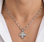 Collana con ciondolo - 18 carati Oro bianco - 0.30ct. tw. Diamante (Naturale) - Made in Italy